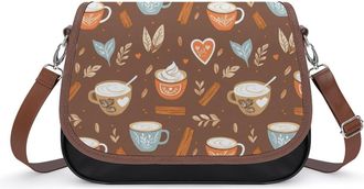 Generic Coffee Mugs Small Womens Crossbody Bags Shoulder Handbag with Adjustable Strap for Travel