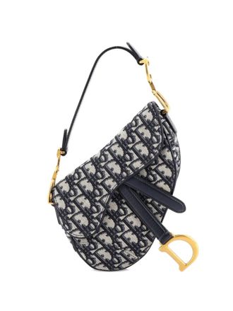 Dior Saddle Handbag Oblique Canvas Mini shoulder bag - Blue