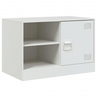 vidaXL Tv Cabinet White 67x39x44 cm Steel Vidaxl