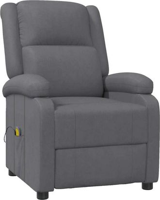 vidaXL Sill&oacute;n De Masaje De Cuero Sint&eacute;tico Gris Vidaxl