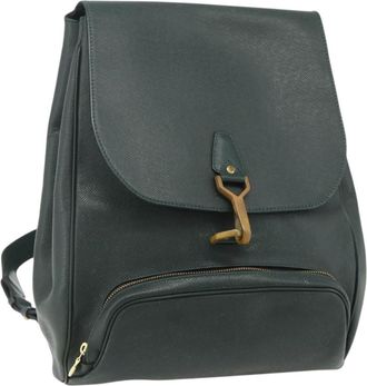 Louis Vuitton Cassiar Taiga Leather Green Leather Backpack Bag (Pre-Owned)