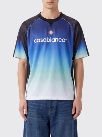 Casablanca T-shirt a girocollo in poliestere con stampa grafica e logo