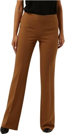 Twinset Wijde Broek Dames Kamel - Dames - Wijde Broeken - Bruin - XS - Polyester - Broeken