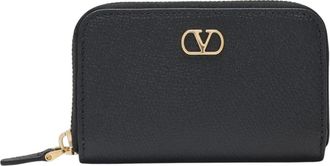 Valentino Garavani Vlogo Signature Ritsportemonnee - Dames - Portefeuilles - Zwart - ONE Size - Accessoires
