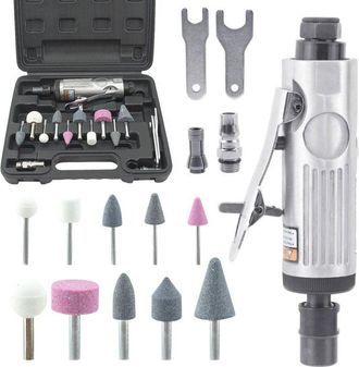 OEM Set Di 16 Smerigliatrici Pneumatiche, Mini Smerigliatrice Pneumatica Da 25.000 Giri/min Per Riparazioni Di Pneumatici E Altre Applicazioni