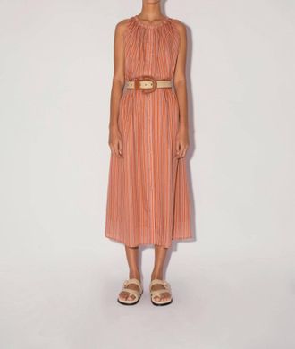 Magali Pascal Mariana Sleeveless Dress In Caramel Stripe