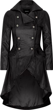 TruClothing Gothic Tail Coat Double Breasted Leather Jacket