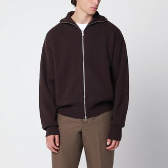 Extreme Cashmere Brown N&deg;385 Xtra Cute cardigan in cashmere