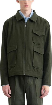 Edmmond Studios Jack Jacket - Heren - Zomerjassen - Groen - L - Wol - Jassen