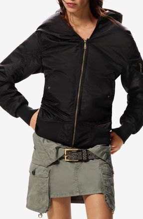 Desigual Masha Popova Hooded Jacket in Black at Nordstrom, Size Medium