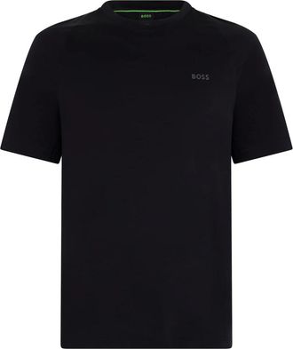 HUGO BOSS Katoenen Jersey T-shirt - Heren - T-shirts - Zwart - M - Katoen - Tops