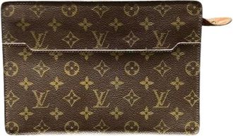 Louis Vuitton Pre-owned Clutches, male, Brown, Size: ONE SIZE Pre-owned Pochette Homme Monogram Clutch Bag