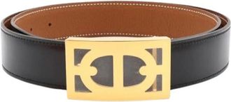 Herm&egrave;s Pre-owned Standard riem - Dames - Vintage Accessoires - Zwart - ONE Size - Leer - Vintage