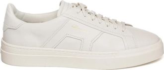Santoni Double Buckle Sneaker - Heren - Sneakers - Wit - 45 EU - Leer - Schoenen