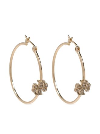 Tory Burch logo-plaque earrings - Gold