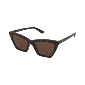 Alexander McQueen Am0536S Cat-eye Zonnebril - unisex - Accessoires - Bruin - Maat: 54 MM Leer