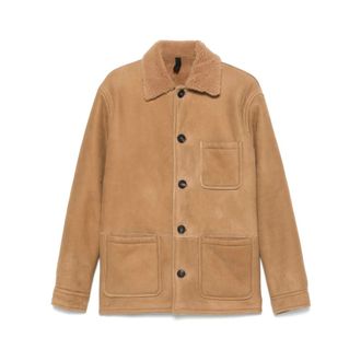 Tagliatore Light Jackets, male, Brown, L, Leather Outerwear