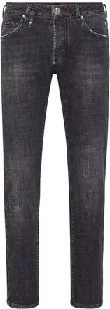 Philipp Plein low-rise straight-leg jeans - men - Elastane/Cotton - 36 - Black