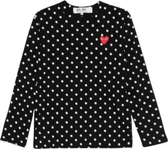 Comme Des Gar&ccedil;ons Camiseta de manga larga con lunares - Tops - Mujer - Negro - XS