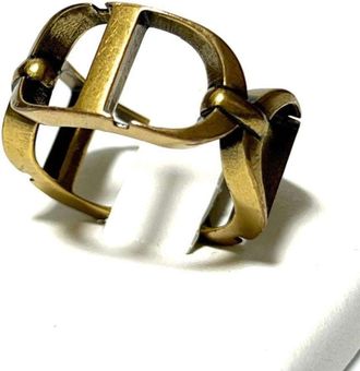 Dior Gold Metal Band Ring (Pre-Owned)