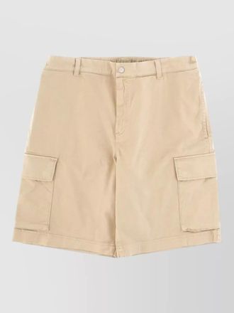 Woolrich cotton cargo shorts elastic waist pockets