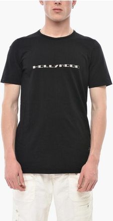 Rick Owens DRKSHDW Solid-Color Crewneck T-Shirt with Contrast Print size L