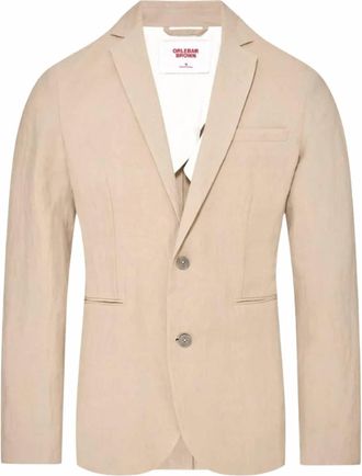 Orlebar Brown Mens Ullock Linen James Bond Blazer In Taupe