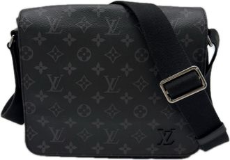 Louis Vuitton Monogram Eclipse Black Gray Coated Canvas Shoulder Bag (Pre-Owned)