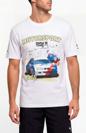Puma BMW M Motorsport Cotton Graphic T-Shirt in Silver Mist at Nordstrom, Size Xx-Large