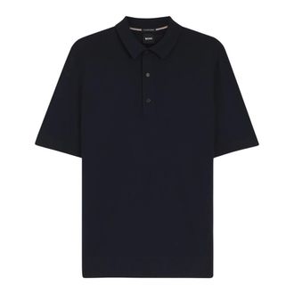 HUGO BOSS Tops, Heren, Blauw, L, Wol, H-Nolano Polo