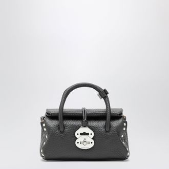 Zanellato Dotta Baby black grained leather bag