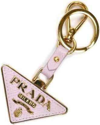 Prada Pre-owned Accessories, female, Pink, Size: ONE SIZE Pre-owned Leather key-holders