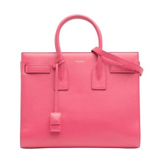 Saint Laurent Pre-owned Tote Bags, female, Pink, Size: ONE SIZE Pre-owned Leather Tote Bag