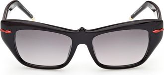Christian Louboutin 52mm Cat Eye Sunglasses in Black Gold Metal/zeiss Smoke at Nordstrom