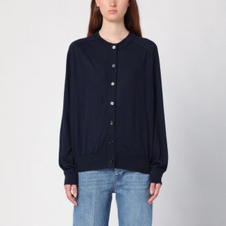 Bottega Veneta Cardigan blu navy in cashmere