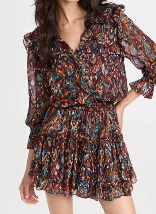 Misa Vittoria Dress In Peacock Abstract