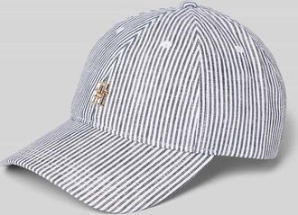 Tommy Hilfiger Basecap aus reinem Leinen mit Logo-Applikation in Marine, Gr&ouml;&szlig;e 1