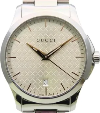 Gucci Pre-owned Watches, male, Gray, Size: ONE SIZE Pre-owned Vintage Wristwatch