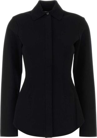 Sportmax Black Solid Viscose Shirt