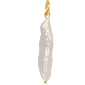 Kozakh Freshwater Pearl Stick Charm in Gold at Nordstrom