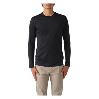 Emporio Armani Heren, Tops, Blauw, Maat: M Katoen