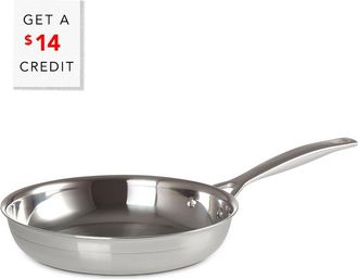 LE CREUSET Classic 9.5In Stainless Steel Round Frying Pan With $14 Credit