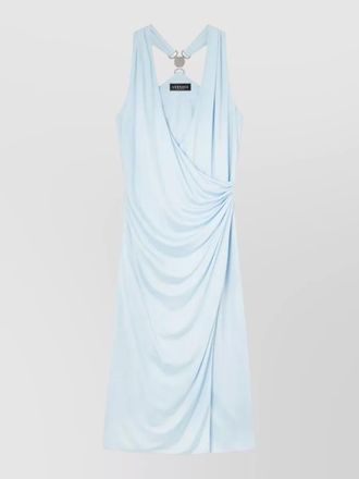 Versace halter neck silk blend knee dress