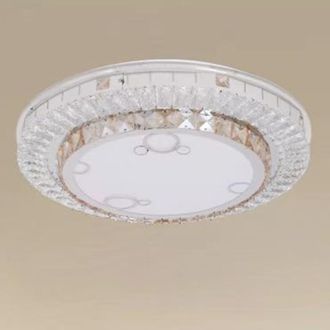 Trade Shop Trade Shop - Copy Of Plafoniera Da Soffitto 65w &Oslash;50cm Led Design A Strati Cristalli Fiori Luce Fredda 08220