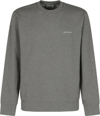 Carhartt Work in Progress Hoodies & sweatvesten, Heren, Grijs, M, Katoen, Script Embroidery Sweat