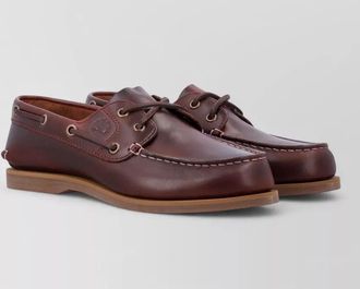 Timberland boat loafer shoe moc toe rubber sole