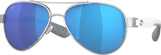 Costa 6S4006 Loreto Polarized 400614 Mens Sunglasses Silver Size 56