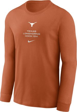 Nike Texas Sideline Nike Mens Dri-FIT College Long-Sleeve T-Shirt in Orange | 02EW81FTXE-LDX