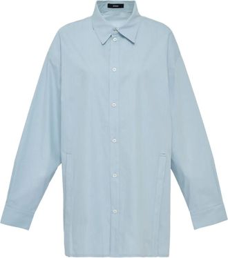 Bonbom slit-detail shirt - women - Cotton/Polyamide - S - Blue