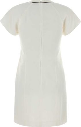 Brunello Cucinelli Womens Corto Dress White Viscose Linen